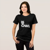 T-shirt Creative Studio Owl - Minimalistische Witt (Voorkant volledig)
