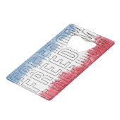 T-Shirt Creditkaart Flessenopener (Achterkant Gekanteld)