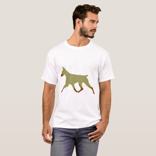 T-Shirt - Cropped Fawn and Rust Doberman Gait (Voorkant volledig)