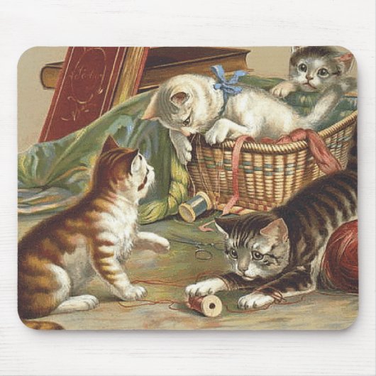T-SHIRT Curieuze kat Muismat (Voorkant)