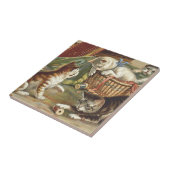 T-SHIRT Curieuze kat Tegeltje (Zijkant)