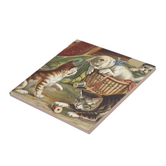 T-SHIRT Curieuze kat Tegeltje (Zijkant)