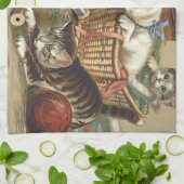 T-SHIRT Curieuze kat Theedoek (Gevouwen)