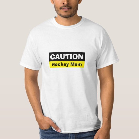 T-Shirt - Custom Caution Hockey Mam (Voorkant)