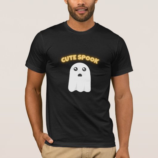 T-Shirt Cute Spook | Minimalist Kawaii Ghost Hallo (Voorkant)