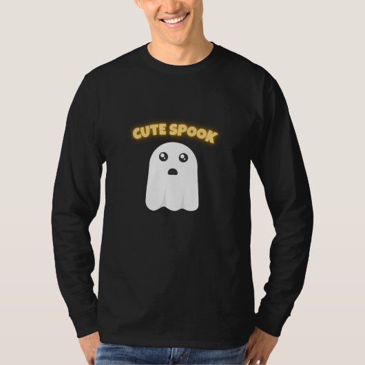 T-Shirt Cute Spook | Minimalist Kawaii Ghost Hallo (Voorkant)