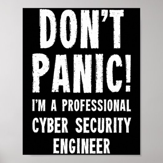 T-shirt Cyber Security Engineer Poster (Voorkant)