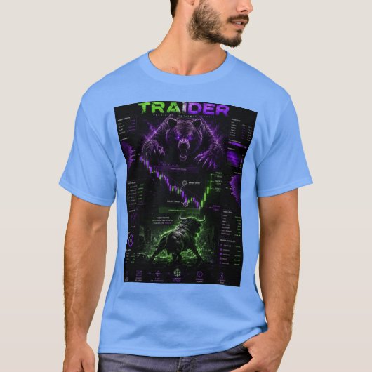 T-shirt Cyberpunk TRAIDER - gamen en traden (Voorkant)