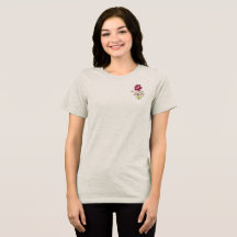 T-shirt DAMES TRI-BLEND-BLOEMENONTWERP