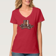 T-shirt (Dames) V-hals, Basic