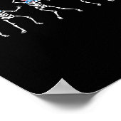 T-shirt Dansende Skeletten Dans Challenge Dolfijn Poster (Hoek)