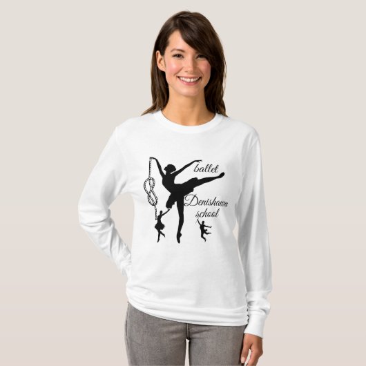 T-shirt dansschool: Ballet denishawn school (Voorkant volledig)