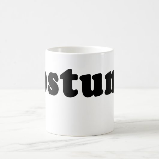 T shirt dat alleen COSTUME zegt Koffiemok (Center)