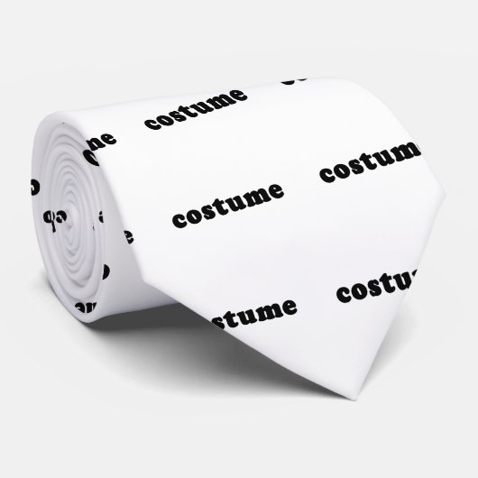 T shirt dat alleen COSTUME zegt Stropdas (Opgerold)