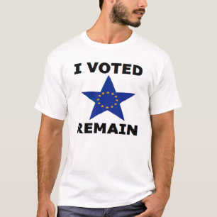 T-Shirt dat ik heb gestemd, blijft