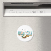 T-SHIRT dat ik uit Oklahoma kom Magneet (Insitu (Vaatwasser))