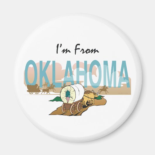 T-SHIRT dat ik uit Oklahoma kom Magneet (Voorkant)