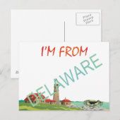T-SHIRT dat ik van Delaware ben Briefkaart (Voorkant / Achterkant)