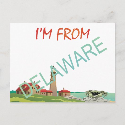 T-SHIRT dat ik van Delaware ben Briefkaart (Voorkant)