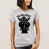 T-shirt dat ze draagt de kroon regels (Voorkant)