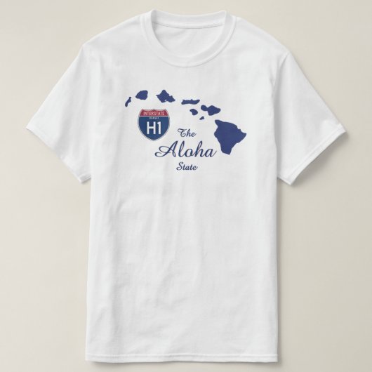 T-shirt - De Aloha-staat (Design voorkant)