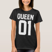 T-shirt de Amor para parejas King y Queen en Negro (Voorkant)