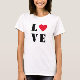 T-Shirt, de basis van Love Heart Women T-shirt