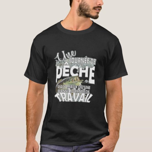 T-shirt de pêche poisson, (Voorkant)