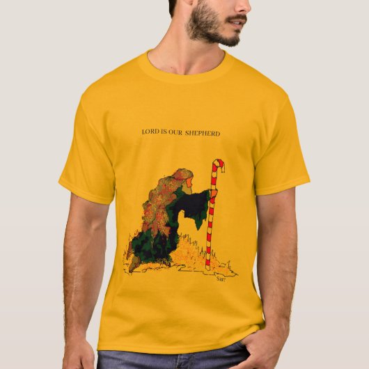 T-Shirt : De Shepherd betekenisvolle van het Kruis (Voorkant)