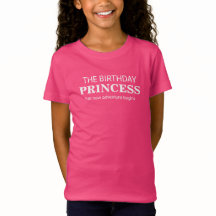 T-shirt: De verjaardags PRINSES (roze)