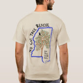 T-Shirt, de voorzijde van de Tekst, de logo terug  T-shirt (Achterkant)