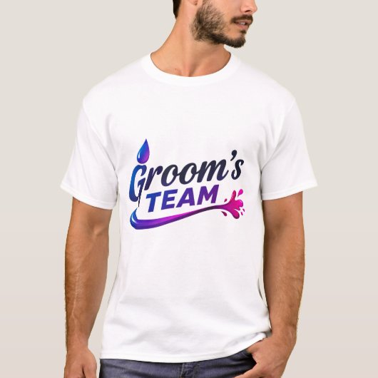 T-shirt De vrienden van de bruidegom vierden feest (Voorkant)