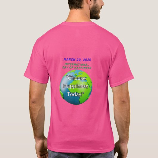 T-Shirt design, Dag van het Geluk 20 maart 2025, (Achterkant)