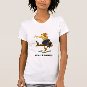 T-shirt Design Gone Vist Lady Baiting Hook Fish