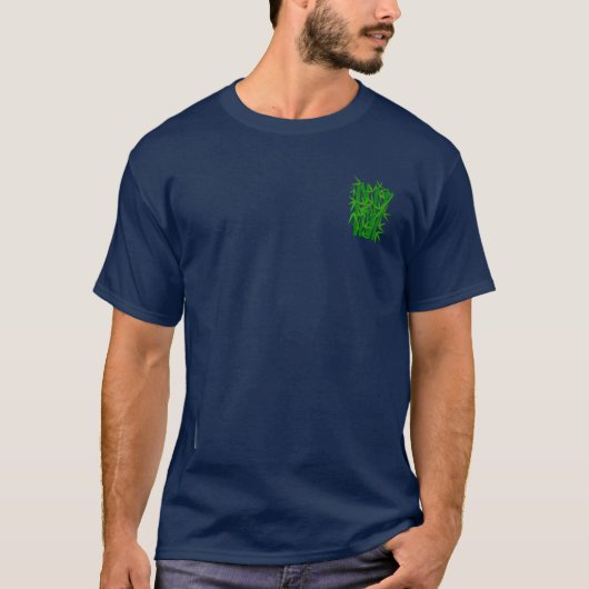 T-shirt design met bamboe Grow with the Flow (Voorkant)