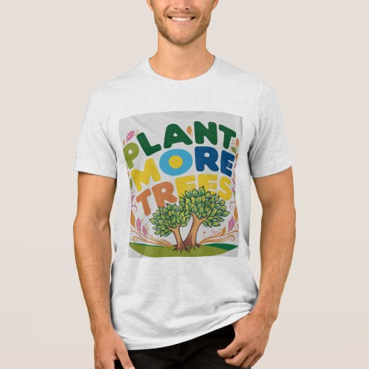 T-shirt design Plant Meer Bomen, (Voorkant)