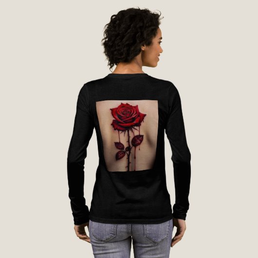 T-shirt design -roses intertwined with thorns (Achterkant)