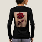 T-shirt design -roses intertwined with thorns (Achterkant)
