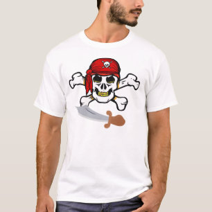 T-shirt design schedel & botten