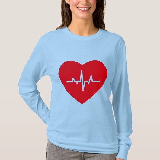 T shirt Design voor Heart Life Line Illustratie (Voorkant)