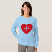 T shirt Design voor Heart Life Line Illustratie (Voorkant volledig)