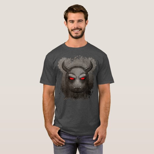 T-shirt Devilmoji Vintage (Voorkant volledig)