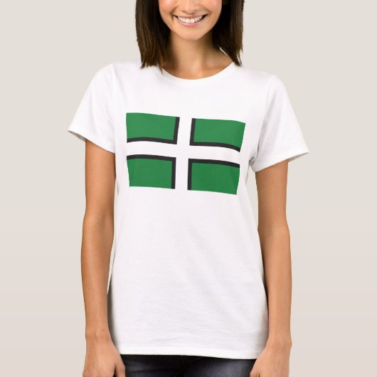 T-shirt "Devon Flag" voor dames (Voorkant)