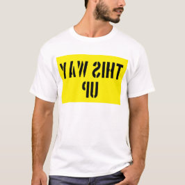 T-shirt 'Deze kant boven'