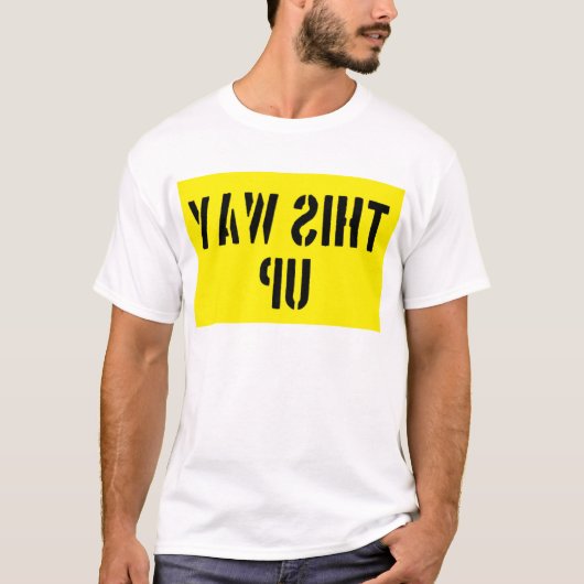 T-shirt 'Deze kant boven' (Voorkant)