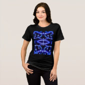 T-shirt diamant blauwe lijnen (Voorkant volledig)