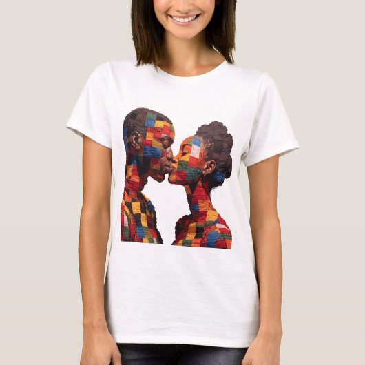 T-shirt die de kunst van quilten viert (Voorkant)