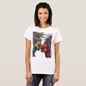 T-shirt die de kunst van quilten viert (Voorkant volledig)