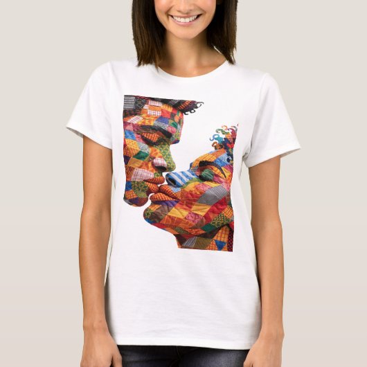 T-shirt die de kunst van quilten viert (Voorkant)