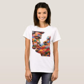 T-shirt die de kunst van quilten viert (Voorkant volledig)